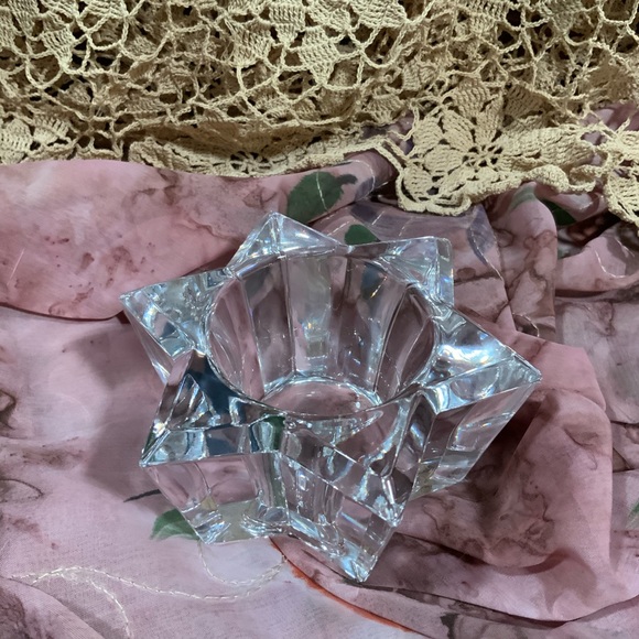 Vintage Other - Gorgeous 6 Point Crystal Candle Holder - Vintage